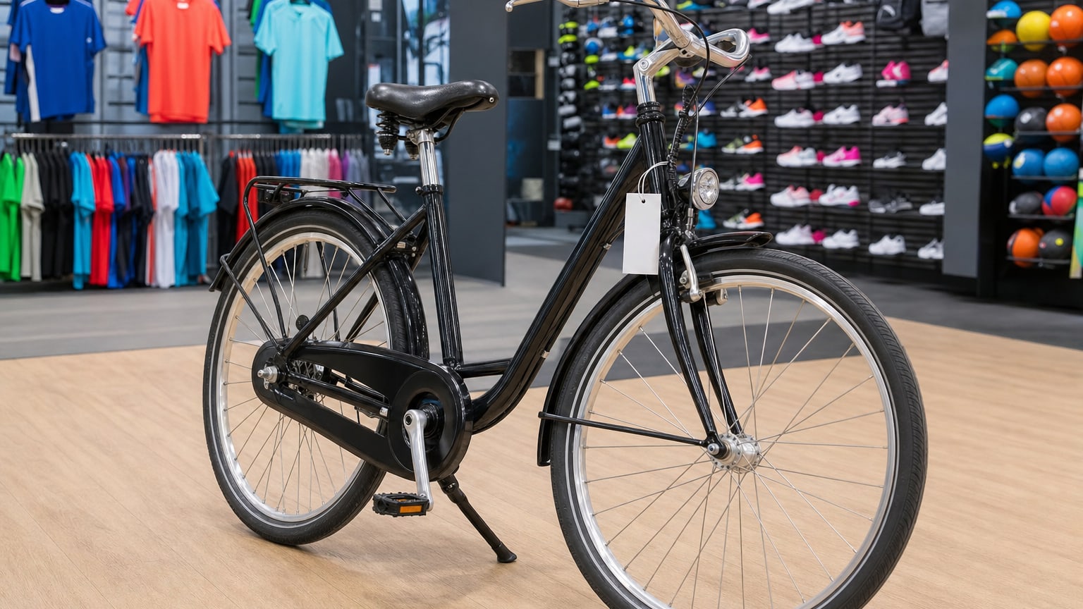 Vélo d'occasion reconditionné en magasin de sport