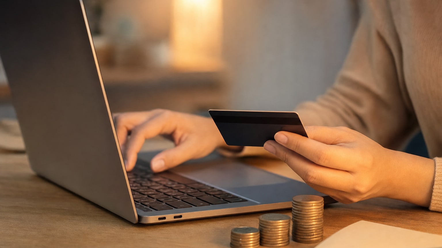 Achat en ligne avec cashback sur un ordinateur portable